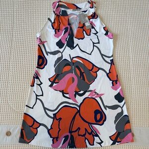 Ellie Kai sleeveless dress, white/pink/orange/grey, XL